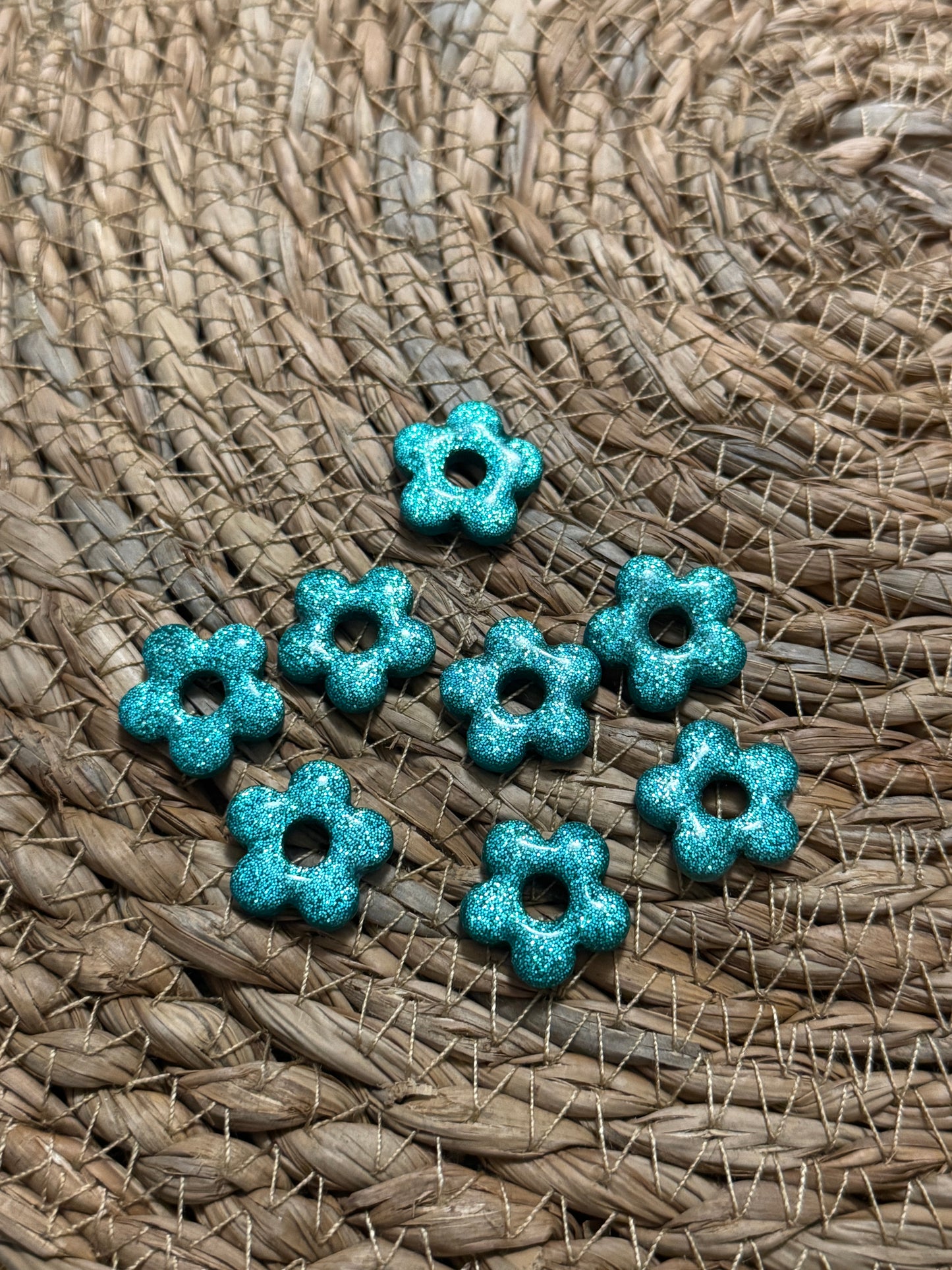 Pampilles petites fleurs pailletées