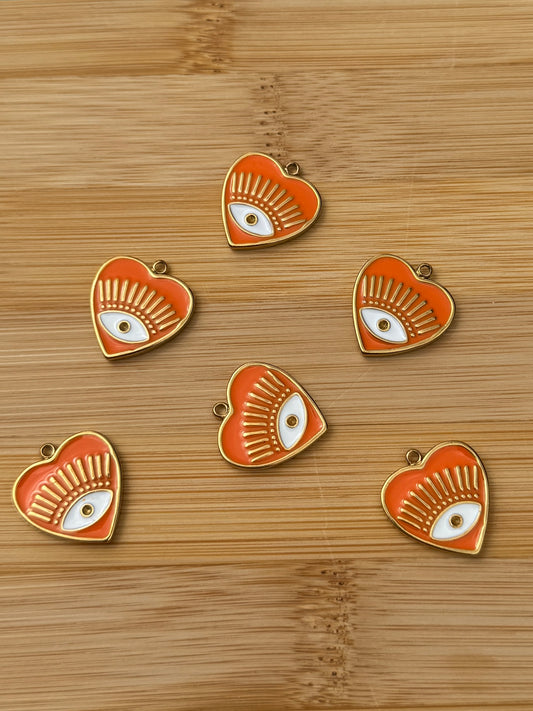 Pendentif regard orange