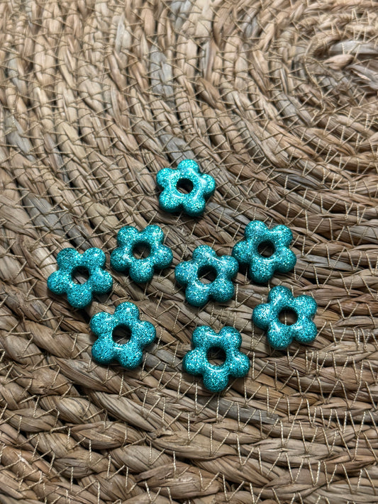 Pampilles petites fleurs pailletées