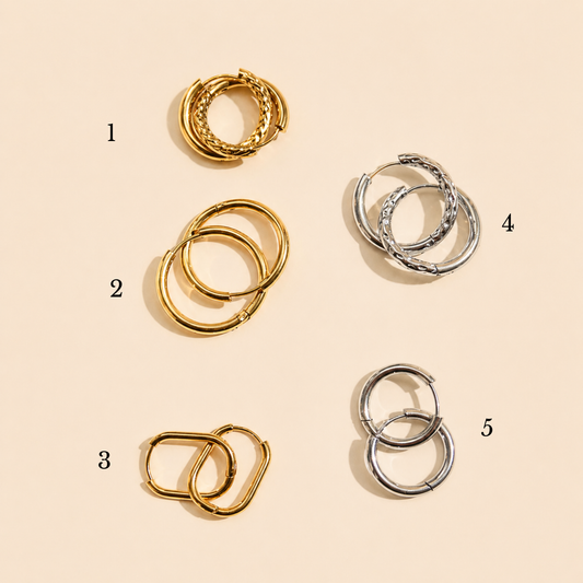 Créoles en acier inoxydable